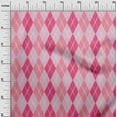 thumbnail image 2 of oneOone Cotton Flex Blush Pink Fabric Argyle Check Craft Projects Decor Fabric Printed By The Yard 40 Inches Wide, 2 of 4