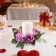 thumbnail image 4 of Corona De Velas De Plástico Con Rosas Simuladas Corona de rosas de seda morada para decoración de velas de boda, fiestas y ambiente festivo (1 unidad) JASKFLY, 4 of 8