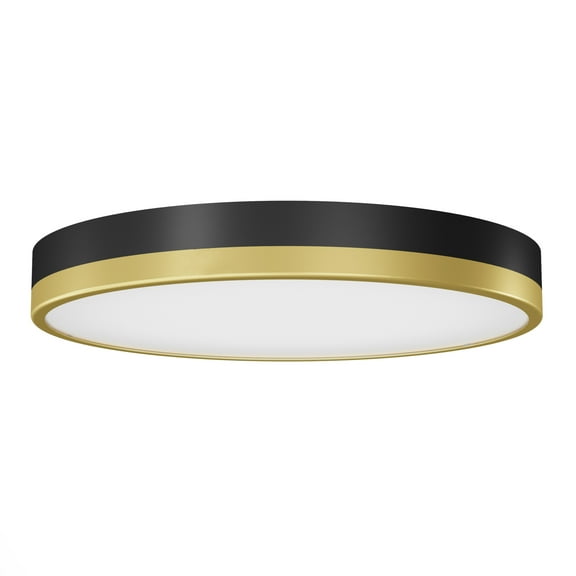Artika Kent Integrated LED Flush Mount Black and Gold