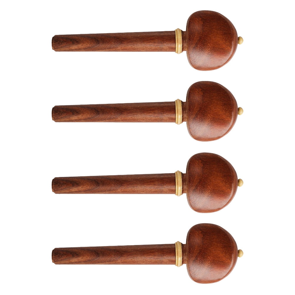 EXHUMKY 4Pcs Solid Wood Cello Accessories Tool for Instrument Accessory Chocolate