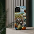 thumbnail image 4 of DistinctInk MagSafe Tough Case for Apple iPhone 13 Mini (5.4" Screen) - Matthew 4:23 - Wireless Charging Compatible, 4 of 6