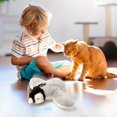 thumbnail image 1 of Cat Interactive Plush Toy, Squeaky Fabric Stimulation, Soft Cloth Texture, Feline Play, Noisy Stimulus, Pet Enrichment Device, Animal Behavior Aid, High-Quality Fabric, for Indoor Cats, Satisfying, 1 of 6