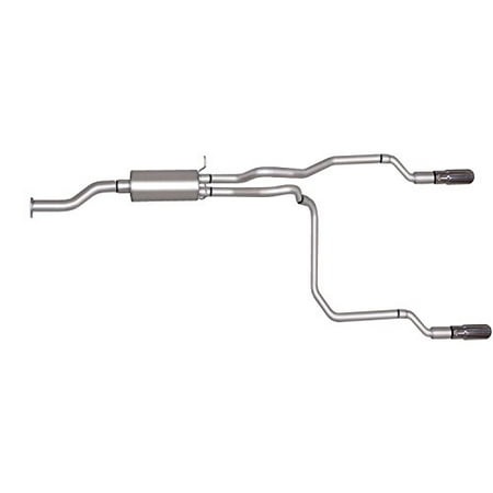 Mbrp Dual Exhaust - Gibson Exhaust 5534 GIB5534 96-97 S10/SONOMA STD CAB SHORT BED 4.3L 2WD DUAL SPLIT REAR EXHAUST SYSTEM