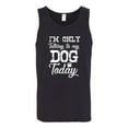 thumbnail image 2 of Wild Bobby I'm Only Talking to My Dog Today Dog Lover Men Graphic Tank Top, Black, Small, 2 of 5