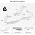 thumbnail image 2 of White Floating Shelves Set of 3, White Metal Wall Decor, Unique Wall Mounted Floating Shelf, Modern Long Wall Shelf, White Large Wall Shelves for Bedroom, Bathroom, Living Room, 2 of 14