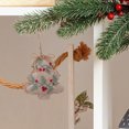 thumbnail image 4 of Wadada Christmas Decorations Indoor Tree Ornaments, 2pcs Burlap Farmhouse Xmas Ornaments, Tree Ball Bell Stocking Shaped Rustic Boho Country Decor for Home Office Family Party, 4 of 7