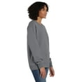 thumbnail image 4 of Hanes Unisex Garment Dyed Fleece Sweatshirt Concrete Gray 2XL, 4 of 8