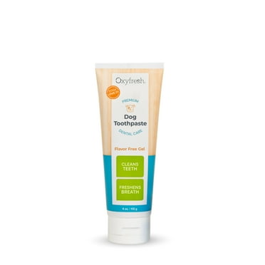 Oxyfresh Premium Dog Dental Gel Toothpaste, Best Way to Clean Teeth & Remove Plaque for Dogs, Flavor Free, 4 oz.