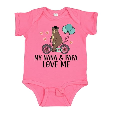 

Inktastic My Nana Papa Love Me Grandchild Gift Baby Boy Bodysuit