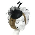 thumbnail image 4 of IDALL Fascinators Hats Tea Party Hats Women's Fascinators Hat Fashion Feathe Hat Cocktail Party Hat Hair Clip Headband Party Hats Fascinator Headband Black One Size, 4 of 7