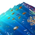 thumbnail image 5 of LVRLVR 1/4 Underwater world Ocean Fabric Shower Curtain Rug Set - Vibrant Coral Reef Underwater Bath Mat Bathroom Decoration,Blue, 70.8" × 70.8", 5 of 9