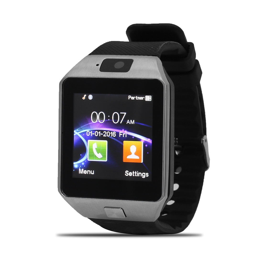 dz09 silver smartwatch