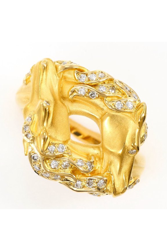 Pre-Owned 18K (18-karat) yellow gold ring with 1 diamond (no carat marking), includes...
