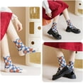 thumbnail image 4 of 5Pairs Wool Socks for Women Thick Knit Vintage Cute Floral Crew Socks, 4 of 6