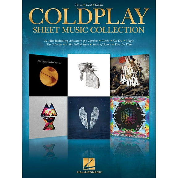 Coldplay Sheet Music Collection Piano Vocal Guitar Songbook 32 Popular Hits Including Viva La Vida Yellow Fix You and Mo, (Paperback)