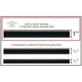 thumbnail image 4 of Exclusive Home Acorn 1" Curtain Rod and Coordinating Finial Set, Matte Silver, Adjustable 36"-72", 4 of 5