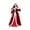 Red, variant on Diconna Women Christmas Santa Costume Set 2 Piece Mrs. Claus Dress Christmas Cosplay Outfit Suit Fancy Dress