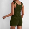 thumbnail image 4 of Cinvoph Salopette pour Femmes Rayée Col Carré Ajustable Sans Manches Jambes Larges Combinaison Décontractée Ample avec Poches, 4 of 9