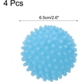 thumbnail image 2 of uxcell 4 Pcs Balles Réutilisables pour Sécheuse à Lessive Balles de Séchage en Vinyle pour Réduire les Rides Assouplissant Statique pour Tissus Réduire le Temps de Séchage Économiser l'Énergie, Bleu Ciel, 2 of 5