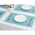 thumbnail image 6 of REGALWOVEN Set of 8 Placemats, Placemats for Kitchen Dining Table Decor Washable Heat Resistant Table Placemats Wipeable Place Mat Blue 18*12in, 6 of 7