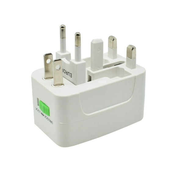 Universal Worldwide Phone Charger Travel Wall AC Power Plug Adapter All in One Charging Ports