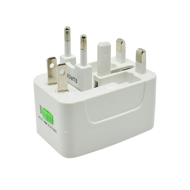 Adaptador de enchufe de alimentación de CA de pared de viaje de cargador de teléfono universal en todo el mundo