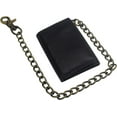 thumbnail image 5 of Swiss Marshall Men's RFID Blocking Premium Leather Chain Trifold Wallet Black with 18 inch Brass Chain, 5 of 6