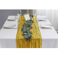 thumbnail image 2 of Your Chair Covers - 14 x 108 Inch Crinkle Taffeta Table Runner Gold, 2 of 4