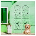 thumbnail image 2 of 2 Pack Metal Garden Trellis 86.7" x 19.7" Rustproof Trellis for Climbing Plants Outdoor Flower Support Dragonfly Deco Black, 2 of 5