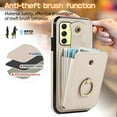 thumbnail image 4 of Asuwish Compatible with Samsung Galaxy S24 FE 5G Wallet Phone Case Screen Protector Ring Crossbody Strap Stand Credit Card Holder RFID Cell Cover for S 24 EF AI S24FE 24S Women Girls Beige, 4 of 7
