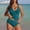 Army Green, variant on Tankini Swimsuits for Women Solid Color V Neck Tummy Control Bathing Suit with Triangle Swim Trunks Two Piece