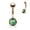 Dark Green, variant on 14GA Opal Glitter Prong Set Rose Gold IP Over 316L Surgical Steel Belly Button Ring