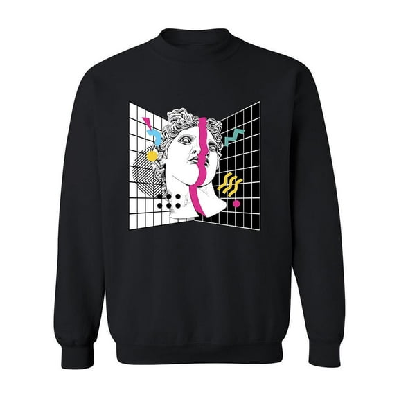 Retro Apollo Face Statue Sweatshirt Men -Image by Shutterstock, Male 5X-Large