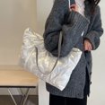 thumbnail image 3 of Bolso Hobo Plumón para Mujer Bolso Bandolera Gran Capacidad Bolso Compras (blanco), 3 of 9