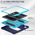 thumbnail image 2 of Dteck Case for iPad Pro 11 inch M4 2024,Heavy Duty Silicone Case 3-Layer Protection Built-in Pencil Holder Shockproof Kickstand Cover for iPad Pro 11-in. (M4),Navy+Blue, 2 of 5