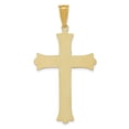 thumbnail image 4 of FB Jewels 14K Two Tone Gold Polished Satin D/C Crucifix Cross Pendant, 4 of 4