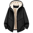 thumbnail image 2 of KICILVS Womens Fleece Lined Windbreaker Jackets Water-Resistant Hooded Zip Up Coat with Pockets Warm Winter Outerwear, 2 of 6