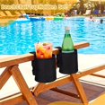 thumbnail image 4 of Outdoor Chair Arm Beverage , Water Flask Sleeve, Two Strap Nylon , Camp Ready Cup , Compact Travel, 4 of 8