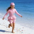 thumbnail image 2 of 3-12T Girls Rash Guard 2 Pieces Bathing Suit Long Sleeve Swimsuit Swimming Skirt with Shorts Swimwear, 2 of 9