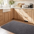 thumbnail image 3 of 2x4 Area Rugs For Living Room  Soft Modern Memory Foam Bedroom Rug Washable Indoor Low Pile Minimalist Non Slip Carpet Dorm Home Decor Dark Grey, 3 of 7