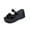 Black, variant on Wine Slippers For Women Fish Mouth Wedge Heel Thick Bottom Soft Sole Breathable Non Slip Comfortable Slip On Summer Lightweight Outdoor Everyday