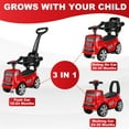 thumbnail image 5 of Eotvia 3 in 1 Push Cars for Toddlers, Push Around Buggy Kids Push Car with Handle,  Sliding Car with Horn, Armrest Guardrail, Retractable Foot Pedals, Ride on Toys for Boys Girls 18-36 Month, 5 of 7