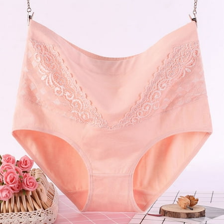 Great Price: Ladies Panties  Bragas  Women s Large Solid Lace High Waist Summer Underpants SOPATENOR Watermelon Red 3XL