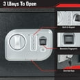 thumbnail image 3 of Stalwart Electronic Safe and Fingerprint Lock Box for Valuables (Dark Gray), 3 of 7