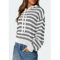 thumbnail image 4 of PRETTYGARDEN Womens Striped Sweaters Fall Pullover Hoodies Y2K Casual Long Sleeve Tops Winter Fashion Clothing, 4 of 8