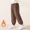 thumbnail image 2 of Plebaso Kids Casual Sweatpants Elastic Bottom High Waist Jogger Pants Corduroy Baggy Pants for Boys Girls, 2 of 7