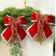 thumbnail image 1 of Christmas Wreath Bow Pre Tied Bow For Christmas Tree Garland And Outdoor Decoration Door Decoration Swag Wreath Garland Fall Winter Boxing Day, 1 of 6