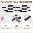 thumbnail image 4 of Uxcell 5Pcs Azulejos de Backsplash Autoadhesivos 9.4" x 4.7" Textura de Mármol 3D Engrosada Pegatinas de Azulejos Papel Tapiz para Cocina Baño Dormitorio, Negro Blanco, 4 of 7