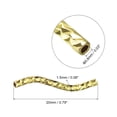thumbnail image 2 of 60Pack Brass Curved Tube Beads, 1.5x20mm S Shape Plating Noodles Spacer Bead, Gold Tone, 2 of 6