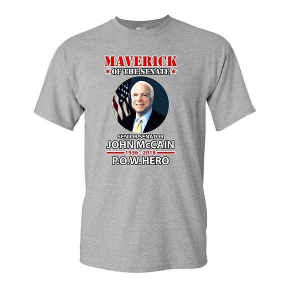 Maverick Of The Senate John McCain POW Hero Support DT Adult T-Shirt Tee